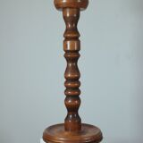 Vintage turned wooden column flower stand