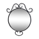 Artisanal vintage wrought iron mirror