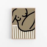 Female figure giclee art print, 50x70cm