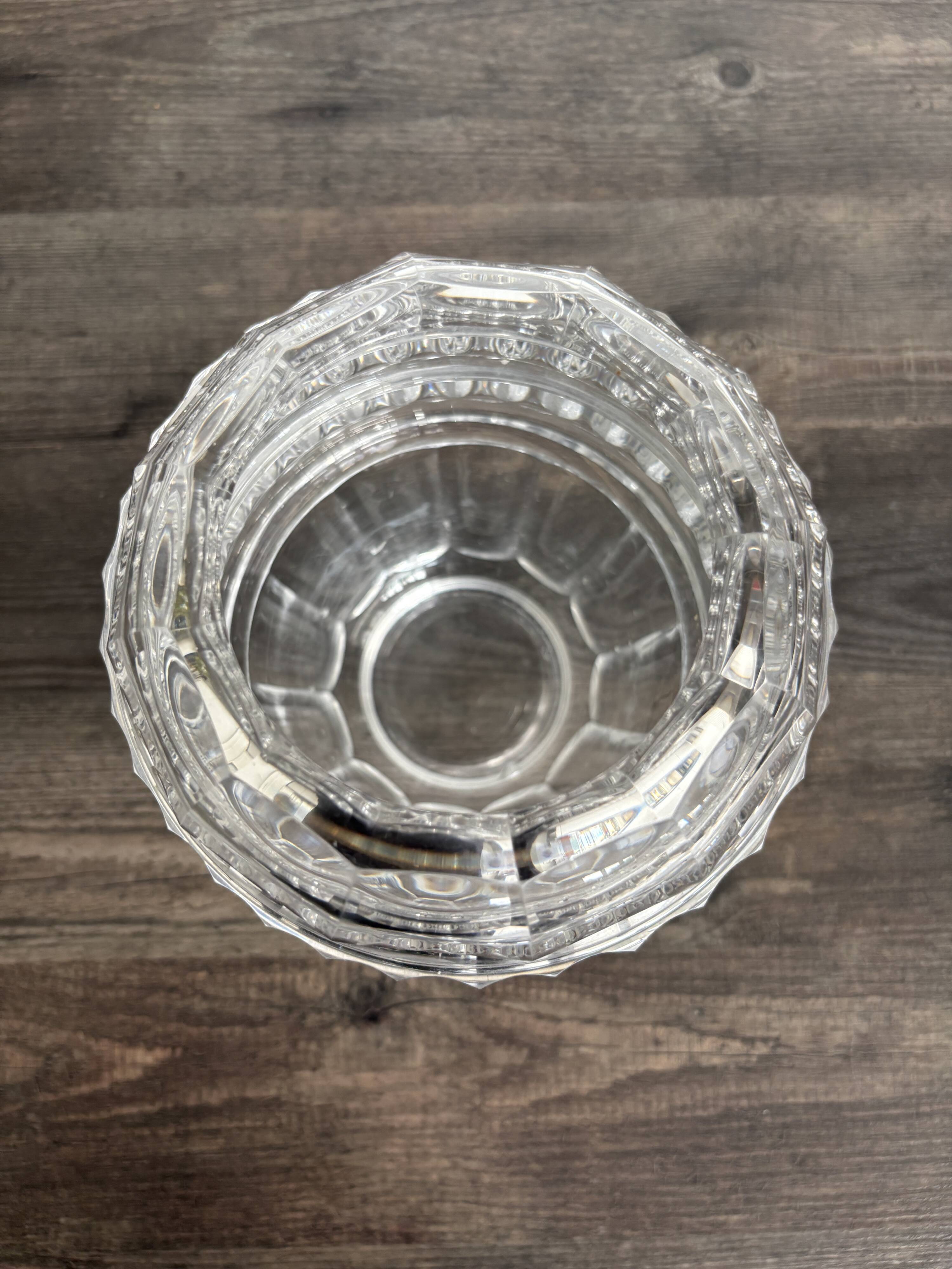 Val Saint Lambert crystal Art Deco cut vase