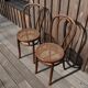 Paire de chaises bistrot en bois courbé