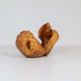 Organic birch wood bowl of Swedish folk art, from the 1960s.