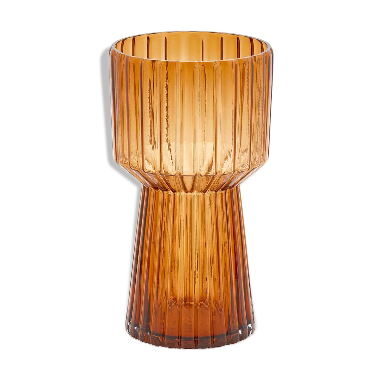 Amber glass vase 29cm