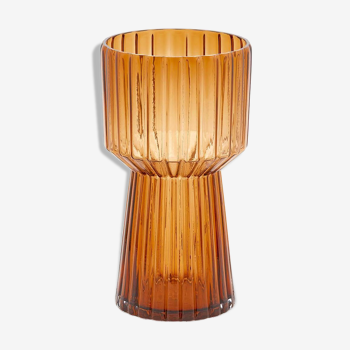 Amber glass vase 29cm