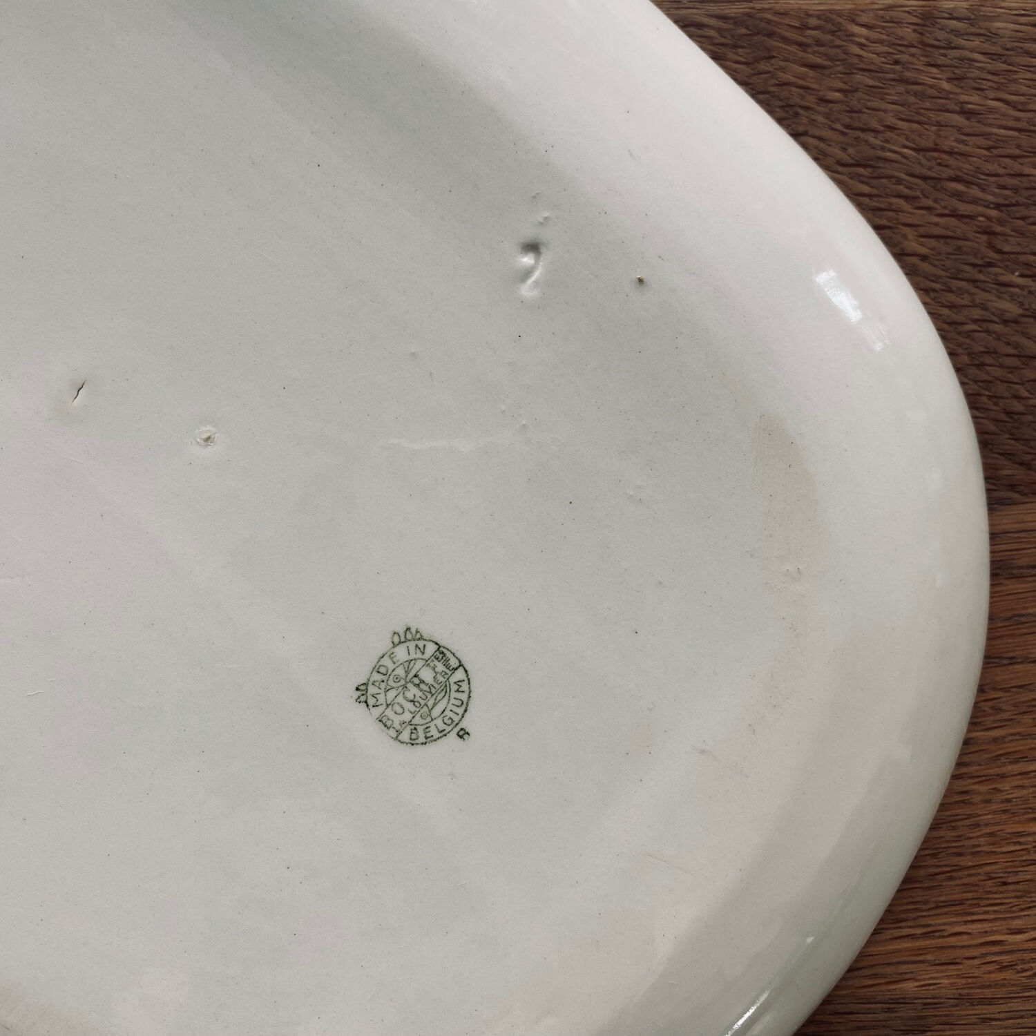 Off-white dish Boch La Louvière