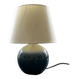 Lampe boule en céramique bleue