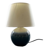 Lampe boule en céramique bleue