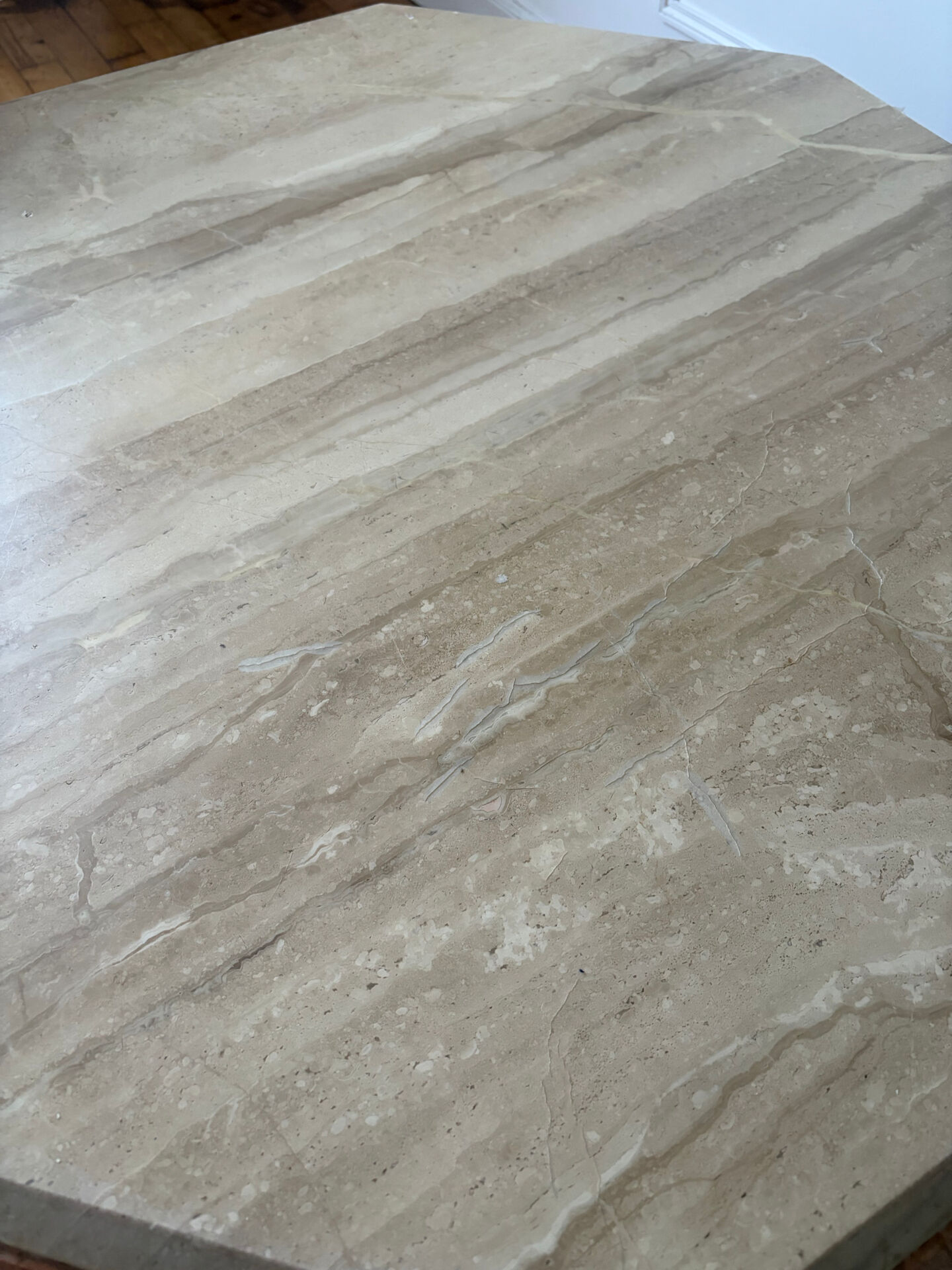 Vintage travertine coffee table