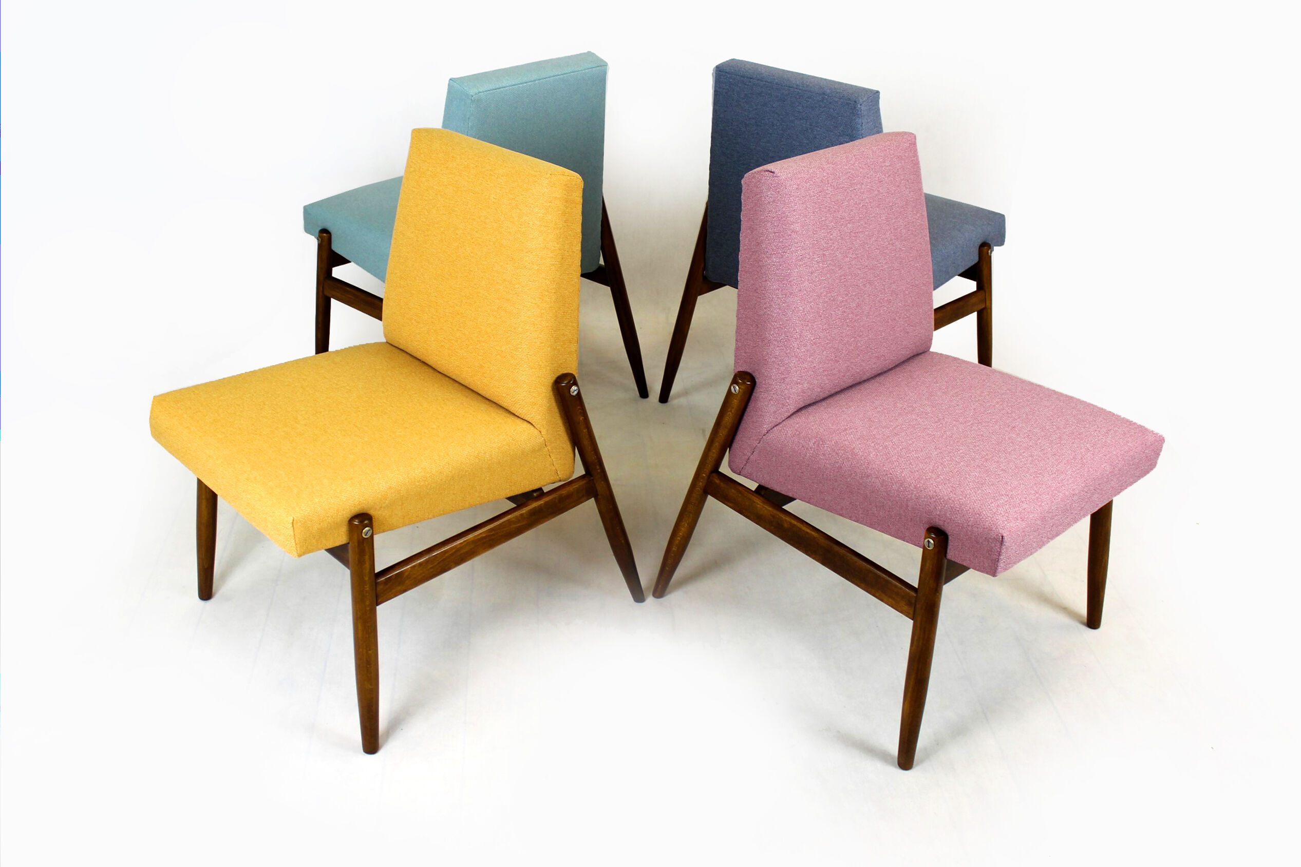 Beech Chairs from Zamojskie Fabryki Mebli, 1960s, Set of 4