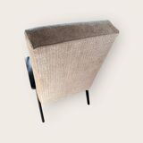 Scandinavian style armchair with vintage compass feet