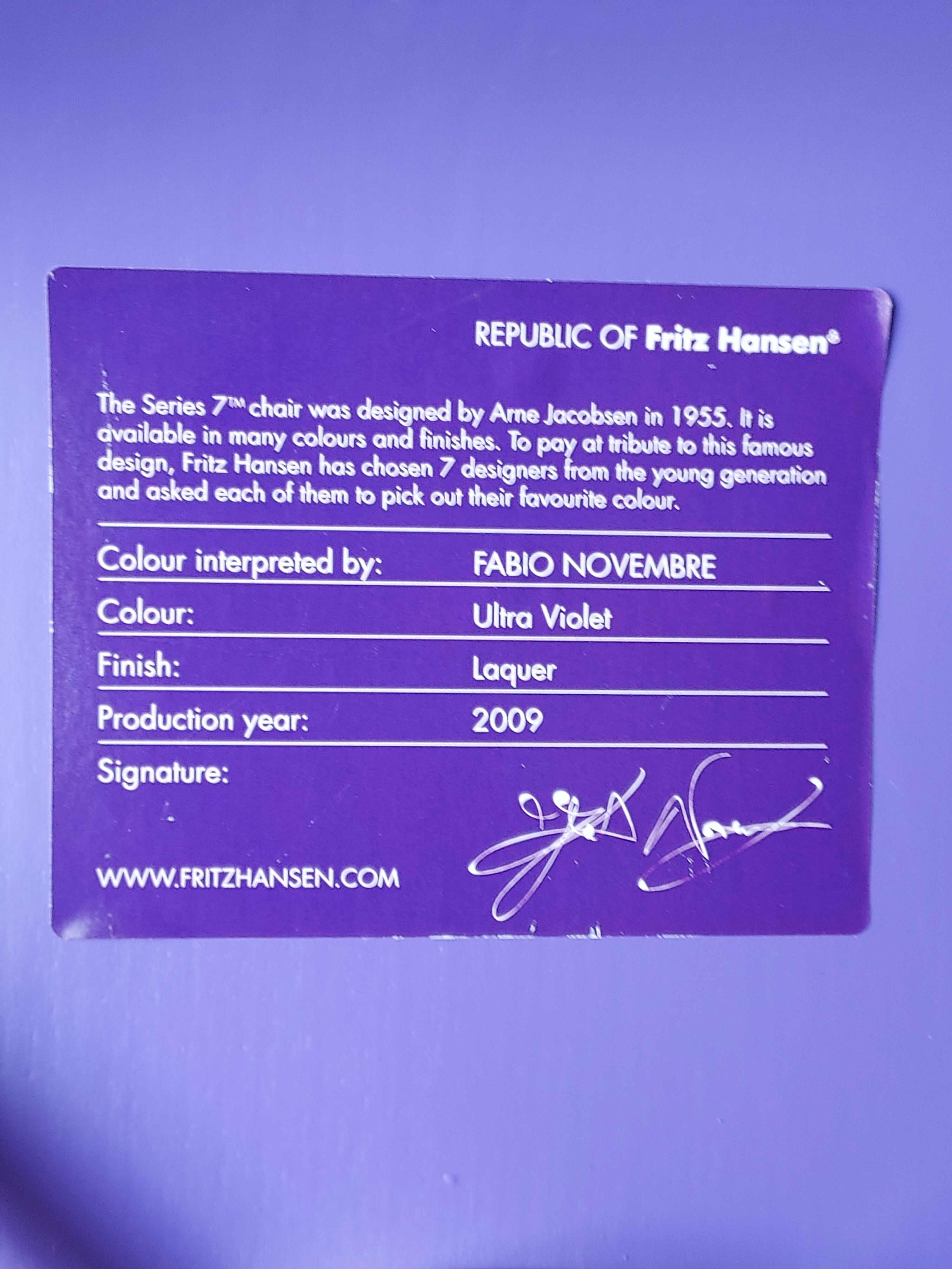 Chaise papillon série 7 d'Arne Jacobsen