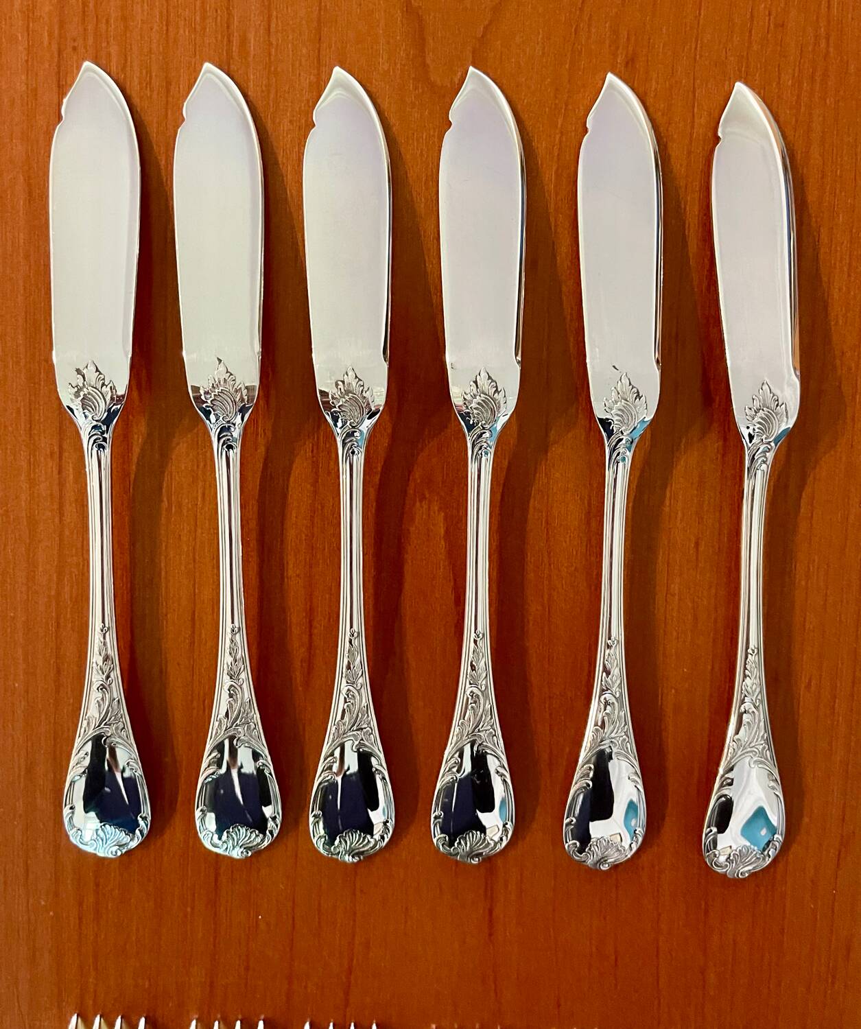 Christofle Marly 6-piece fish cutlery set, excellent condition