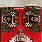 Small Vintage Turkish Rug 103x52 cm, Short Runner, Tribal, Shabby, Mini Carpet