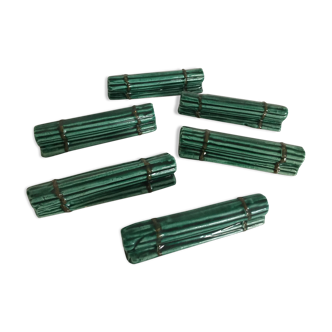 Ensemble de 12 porte-couteaux céramique des années 50