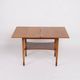 Folding table - Teak & Beech - Brass fittings - Børge Mogensen - Søborg Furniture Factory - 1950s