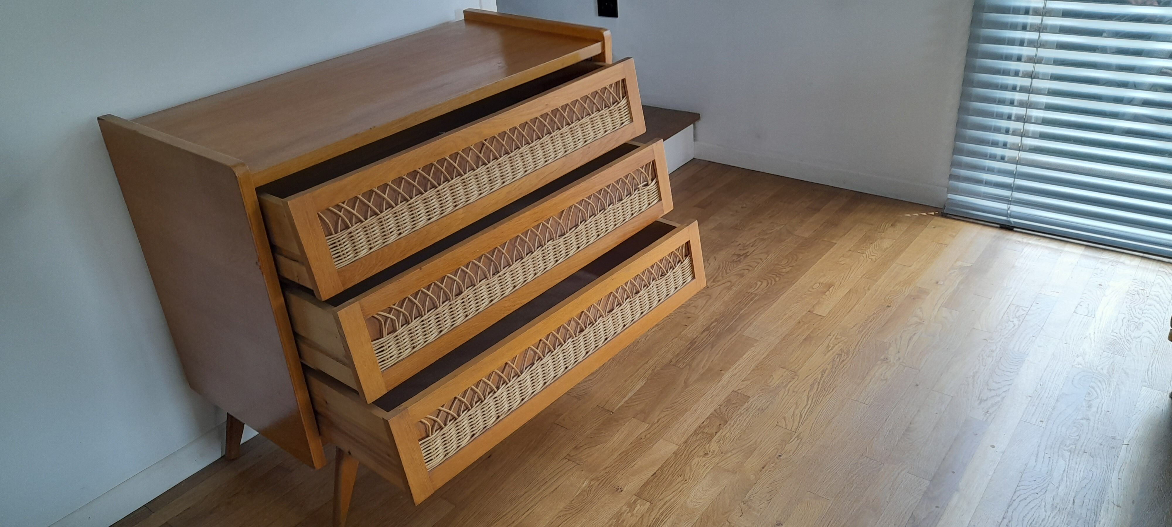 Commode pieds compas des années 60