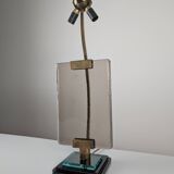 Lampe de table Att. Pietro Chiesa pour Fontana Arte en verre et laiton