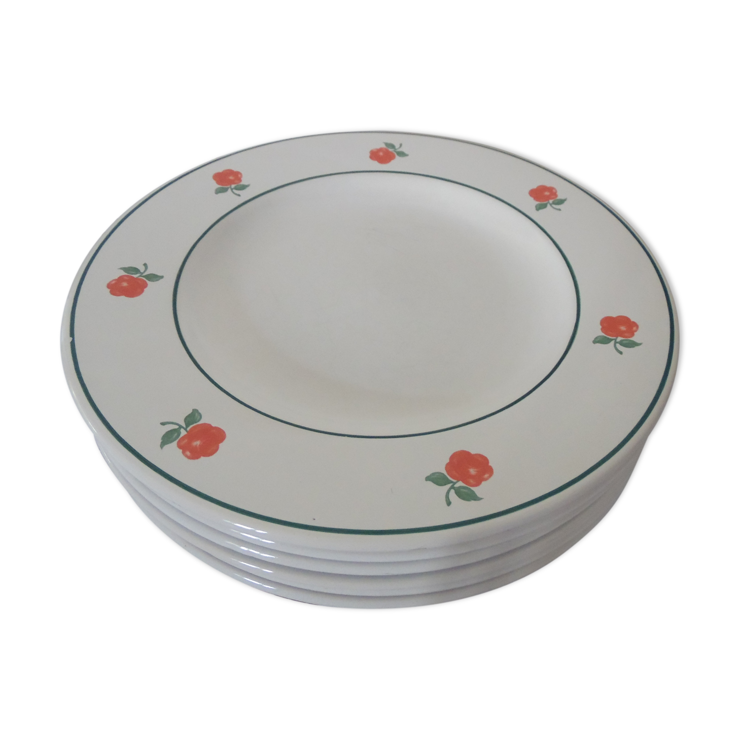 Set of 6 flat plates Niderviller