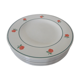 Set of 6 flat plates Niderviller