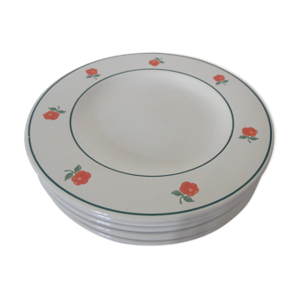 Set of 6 flat plates Niderviller