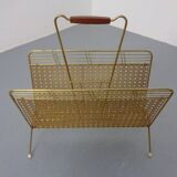 French metal magazine rack, 1960s