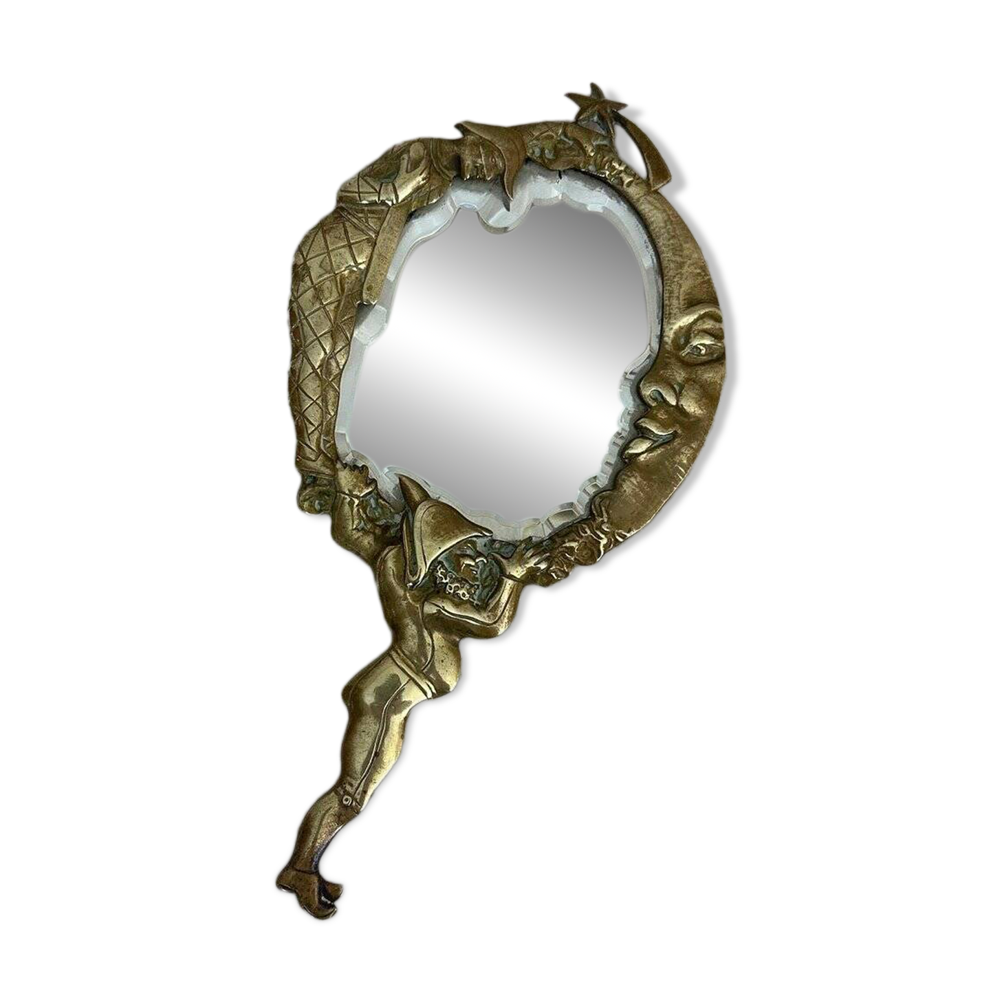 Napoleon III hand mirror in bronze