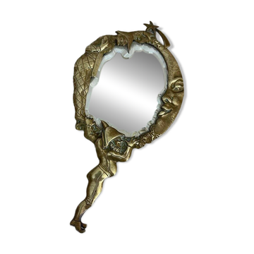 Napoleon III hand mirror in bronze