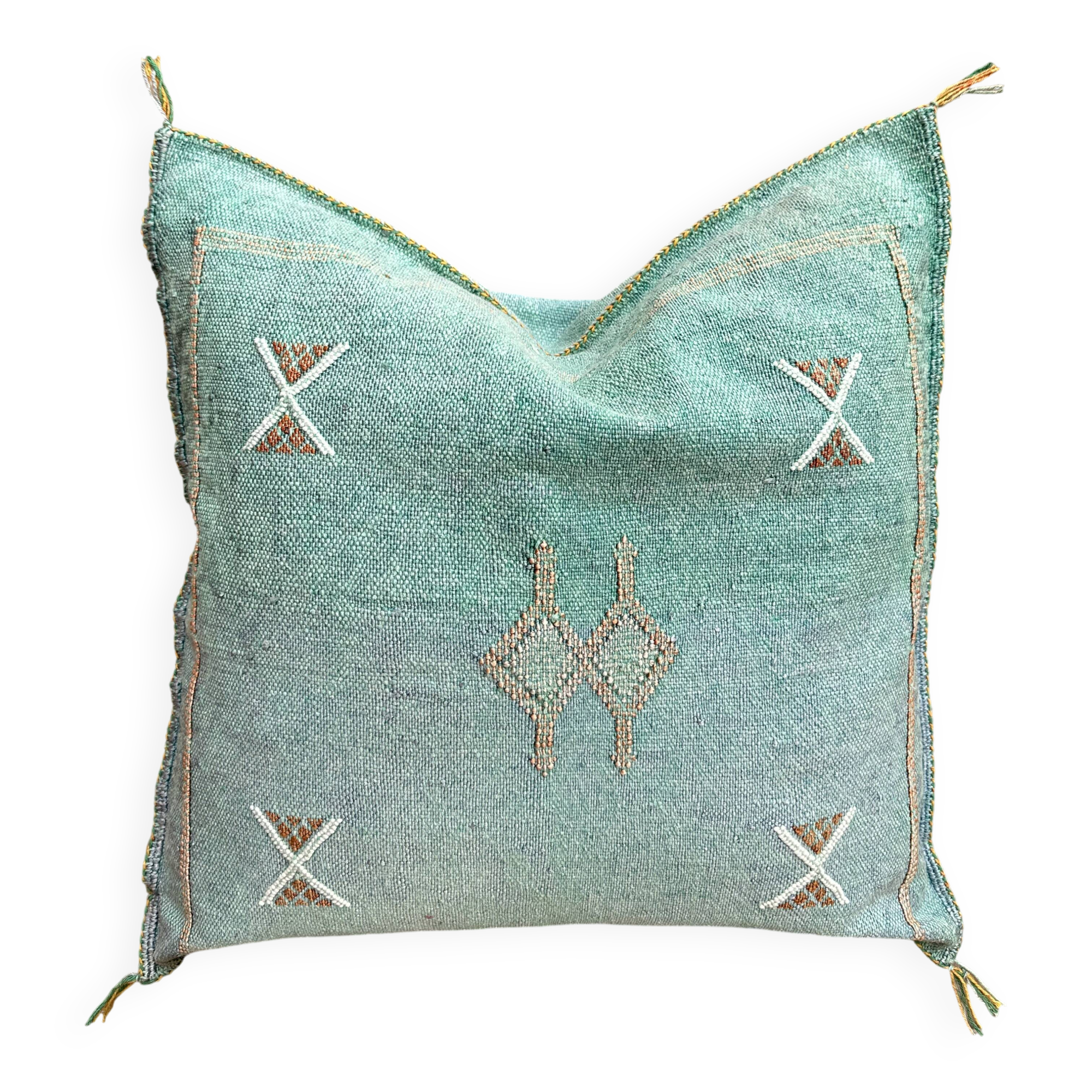 Silk cactus cushion cover: Handwoven Moroccan Sabra cushion.