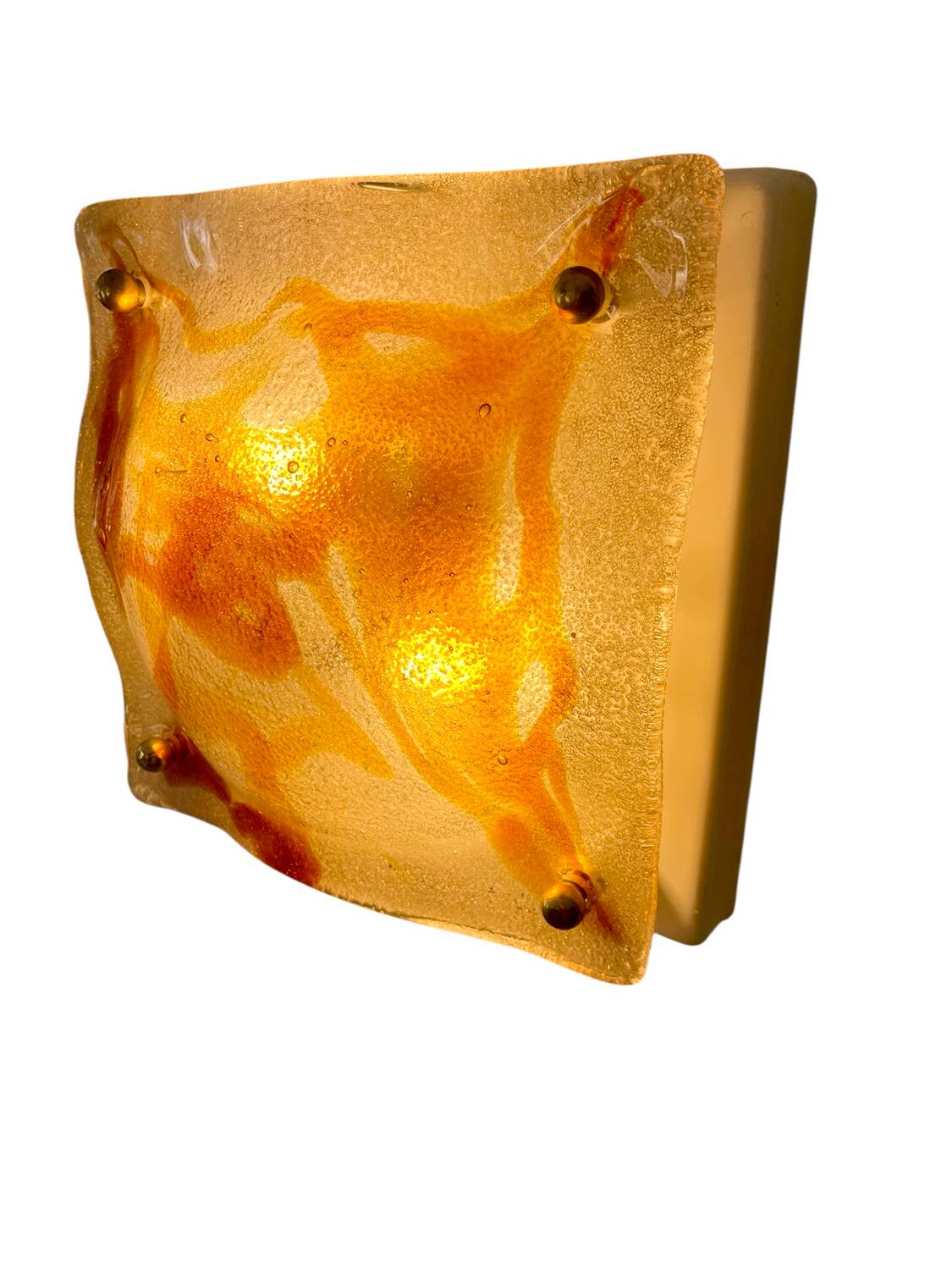 Mazzega two-tone glass wall lamp, Italy 1970s