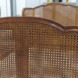 Louis XV style double cane basket bed, mid-20th century