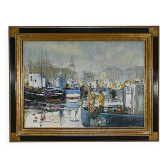 Oil on canvas “Concarneau”, signed S. Blaszczyk – 1991