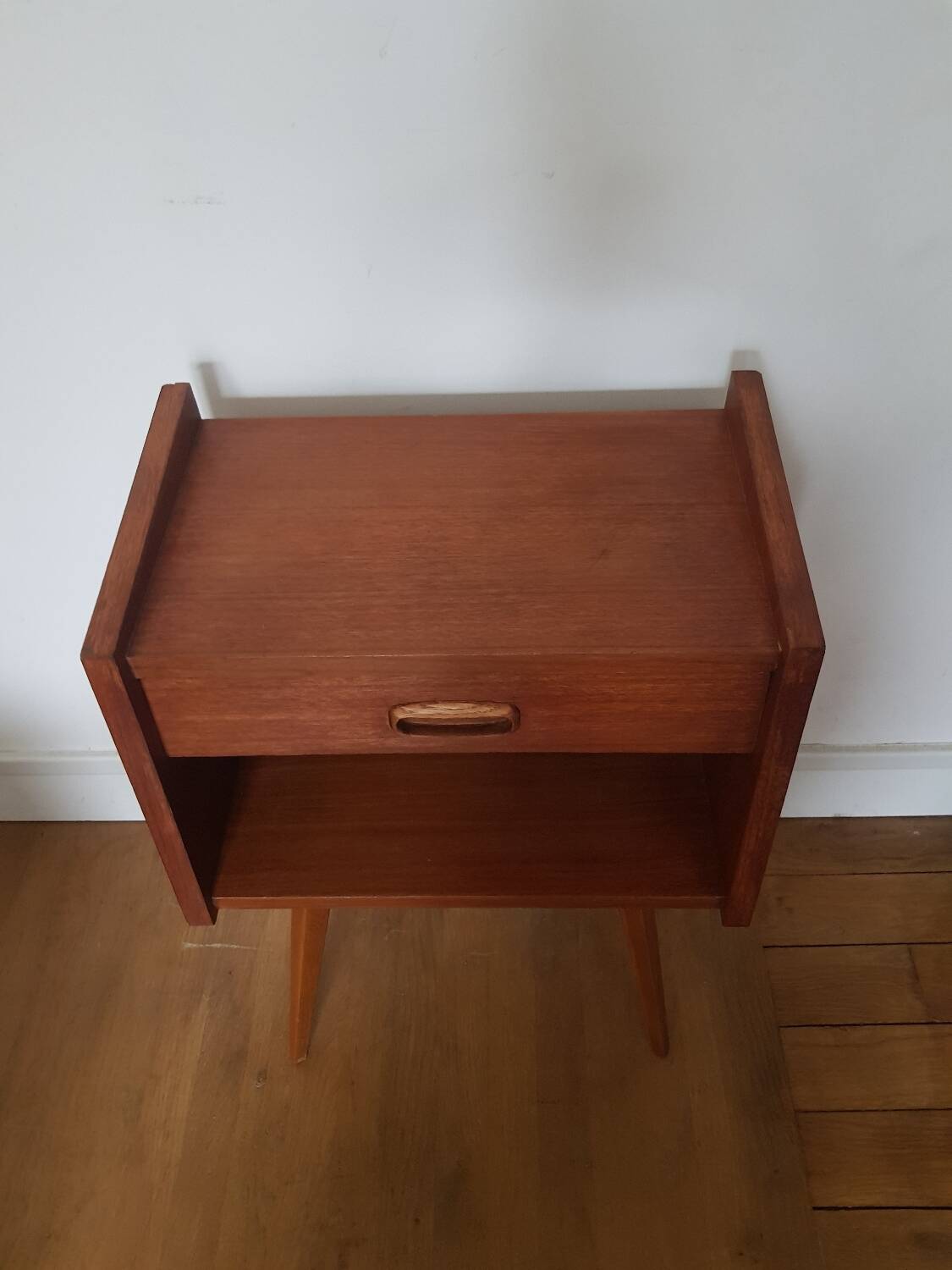 Vintage teak bedside table