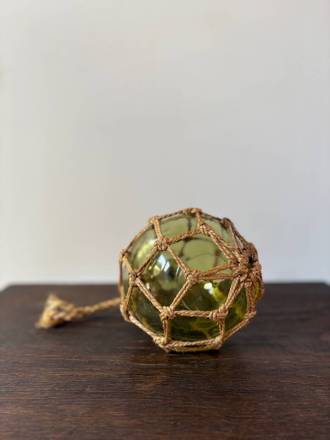 Vintage Bohemian Green Ball Antique Fishing Float