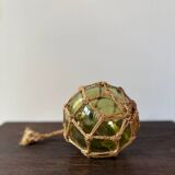 Vintage Bohemian Green Ball Antique Fishing Float