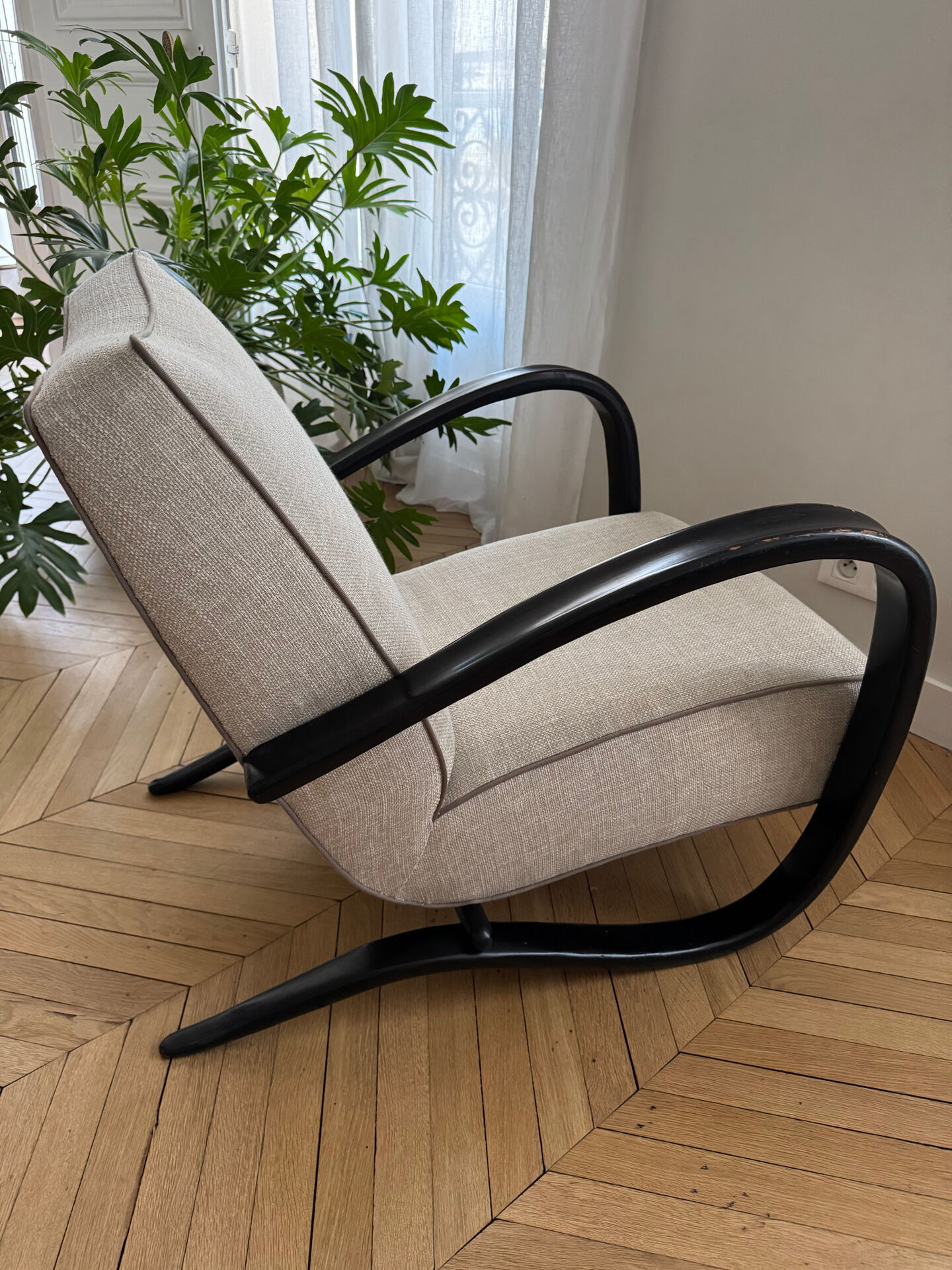 2 Armchairs Model H 269 by Jindrich Halabala, 1930-40s