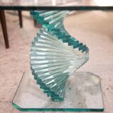 Twisted glass coffee table Italy 70