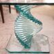 Twisted glass coffee table Italy 70