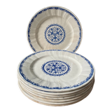 Set of 8 nineteenth century earthenware plates from Gien