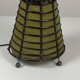 Lampadaire en bambou et tissu