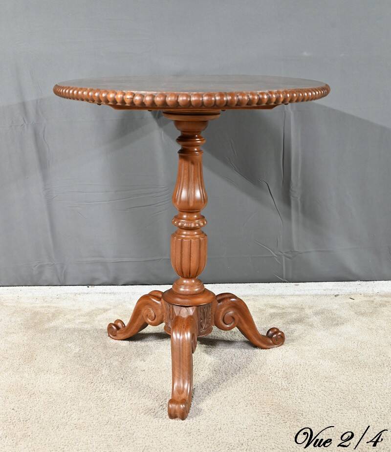 Oval Pedestal Table with Mahogany System, Louis Philippe period – 1st part 19th century