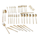 Set of 34 cutlery in bronze alloy from Thailand