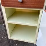 Pair of bedside tables Formica mid-Century vintage 1970 french bedside