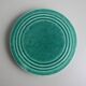 Set of 4 coasters in glass in green earthenware