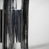Table style Gastone Rinaldi, Italy, circa 1970. Chromed steel and smoked glass slab.