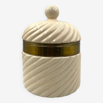 Tommaso Barbi, White Ice Bucket / jar, B Ceramiche Italy, ca. 1970