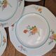 Ensemble de 6 assiettes à dessert à motif de bouquet de fleurs 20.5cm