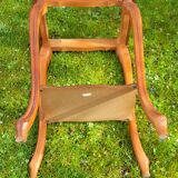 Louis XV style pedestal table/harness in solid cherry topped with marble