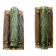 Pair of Modern Amber and Green Murano Glass and Brass Sconces