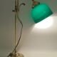 Lampe opaline verte et laiton