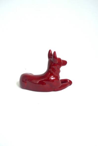 Chien en céramique